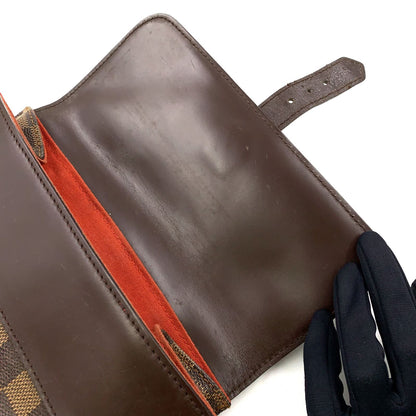 Louis Vuitton Soho Damier Ebene Leather Brown Backpack Gold — view 5