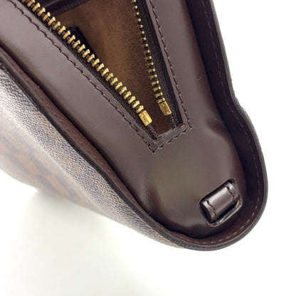 Louis Vuitton Damier Saint Ebene Leather Brown Clutch Gold — view 7