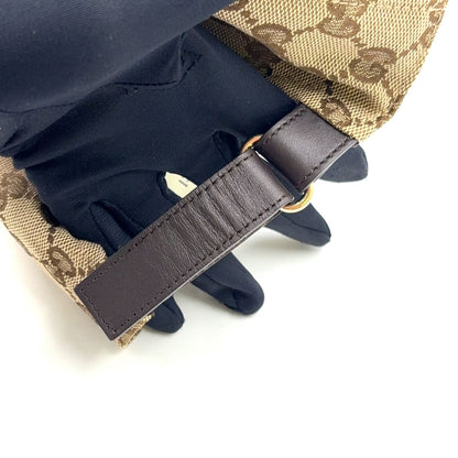 Gucci GG Canvas Leather Dark Brown Beige Multicolor Baseball Hat Gold — view 8