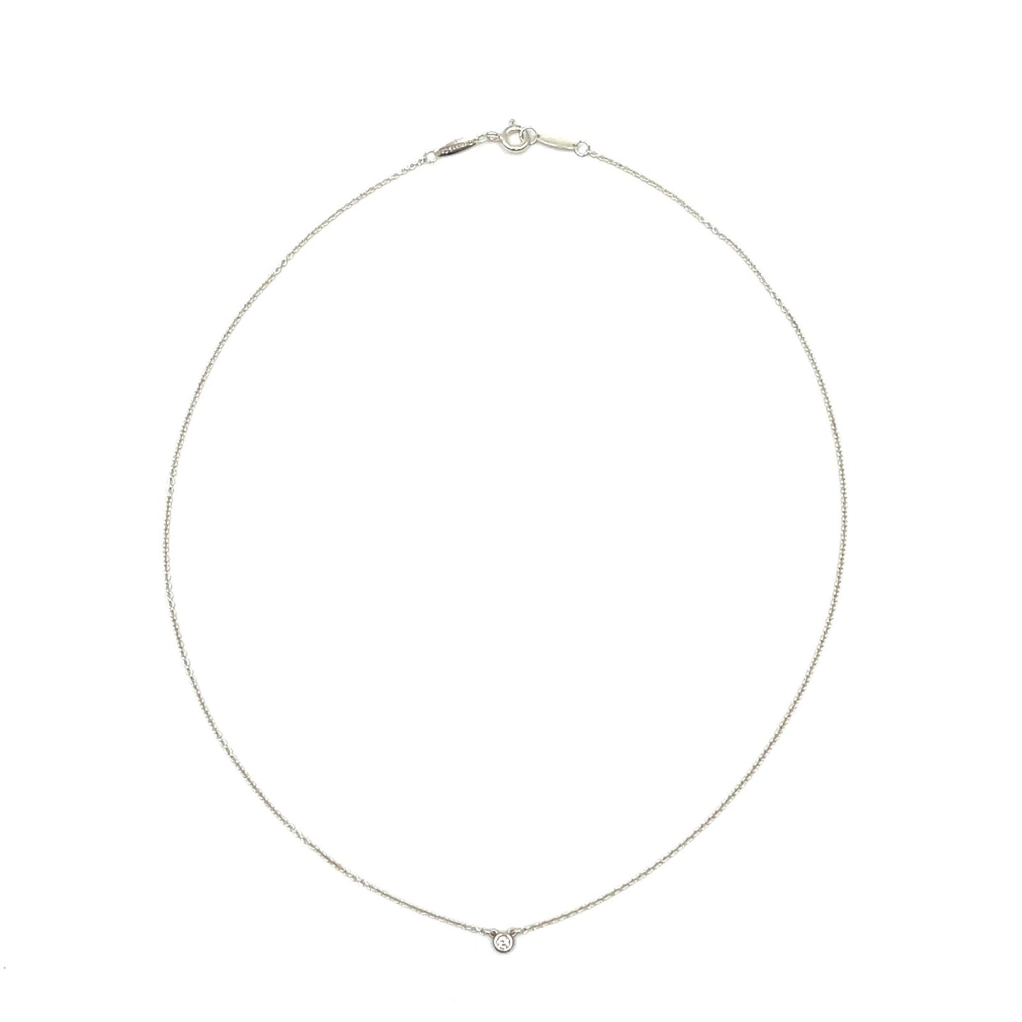 Tiffany & Co Diamond by the Yard Single 0.03 Silver Necklace — view 3