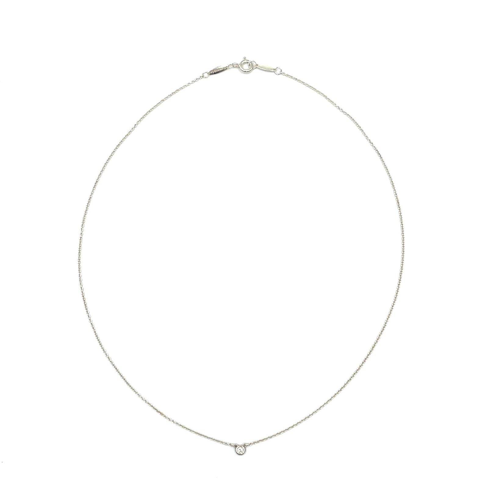 Tiffany & Co Diamond by the Yard Single 0.03 Silver Necklace — view 3