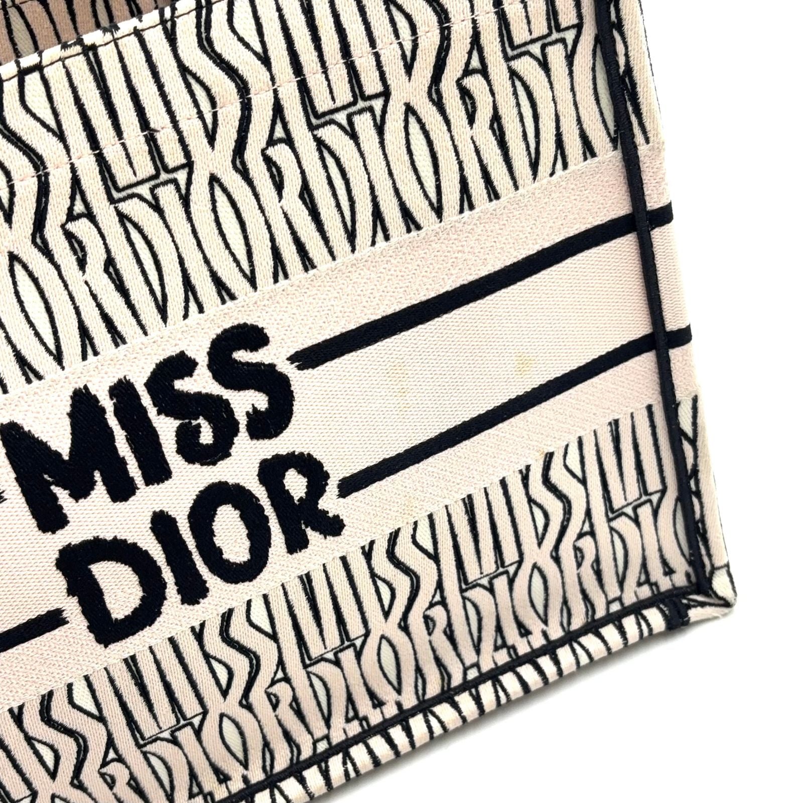 Dior Book Tote Canvas Navy Pink Beige — view 7
