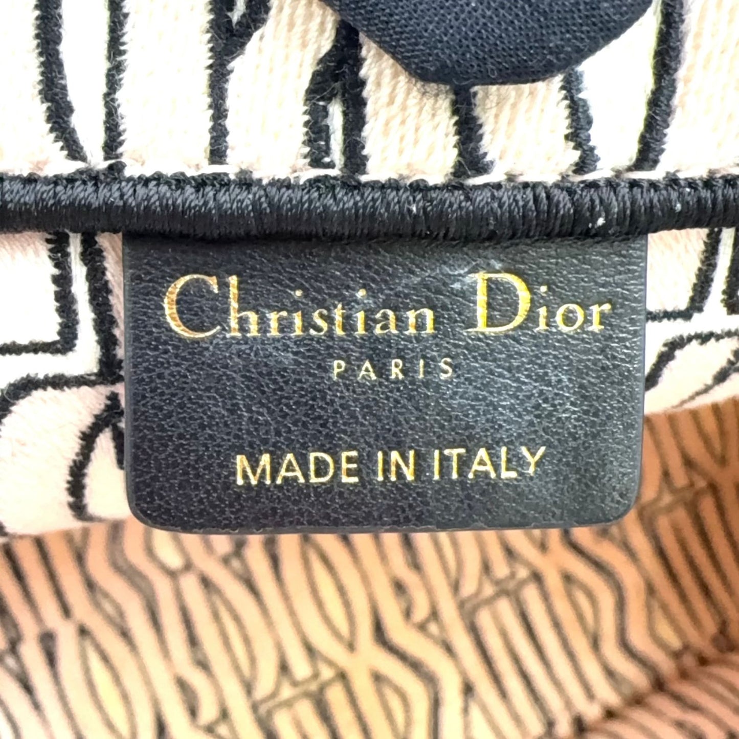 Dior Book Tote Canvas Navy Pink Beige — view 4