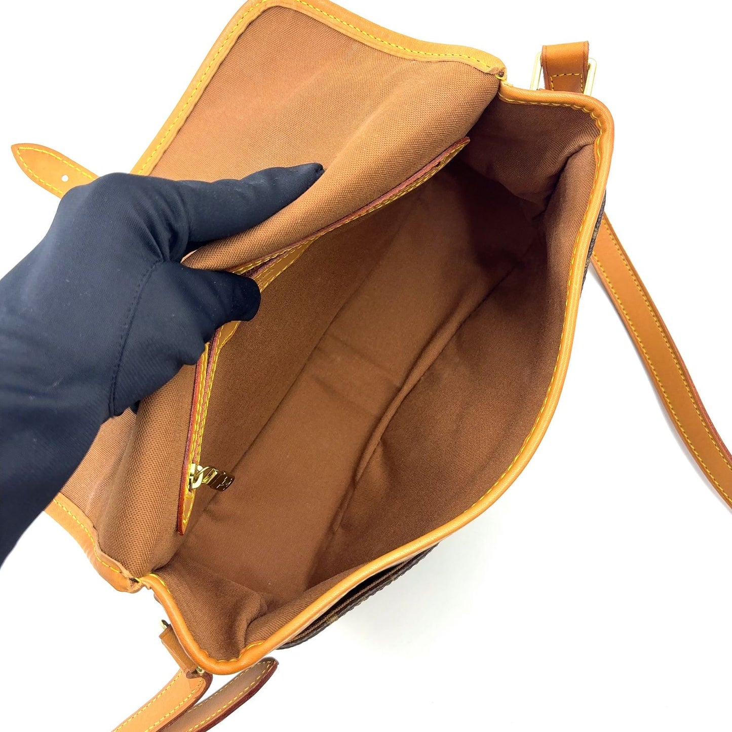 Louis Vuitton Sologne Monogram Leather Brown Shoulder Bag Gold — view 3
