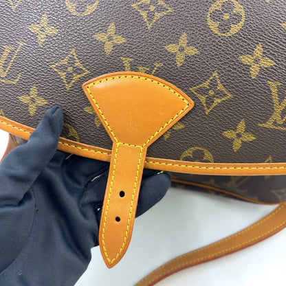 Louis Vuitton Sologne Monogram Leather Brown Shoulder Bag Gold — view 7
