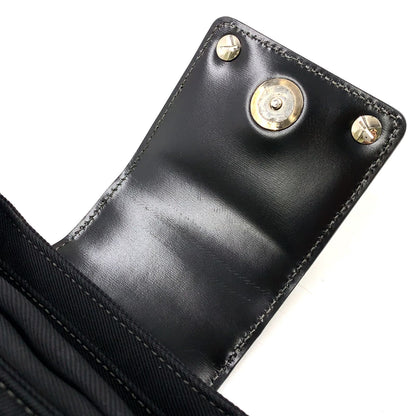 Bvlgari Logo Plate 2-Way Hand Leather Nylon Black Backpack Silver — view 7