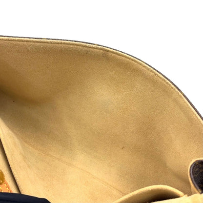 Louis Vuitton Pochette Twin GM Monogram Leather Brown Shoulder Bag Gold — view 6