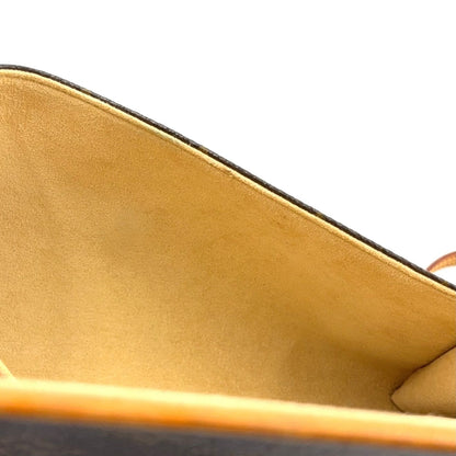 Louis Vuitton Pochette Twin GM Monogram Leather Brown Shoulder Bag Gold — view 6