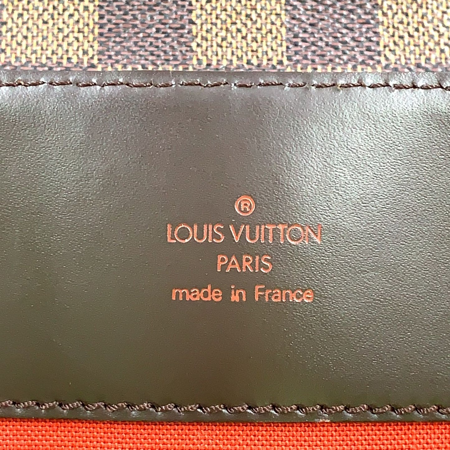 Louis Vuitton Broadway Damier Ebene Leather Brown Shoulder Bag Gold — view 4