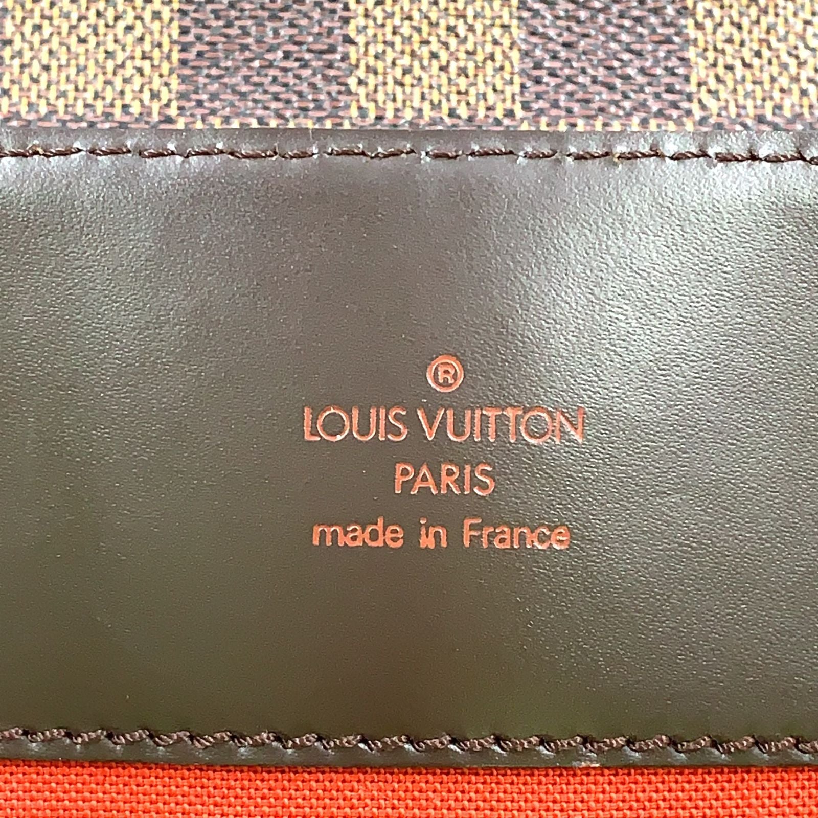 Louis Vuitton Broadway Damier Ebene Leather Brown Shoulder Bag Gold — view 4