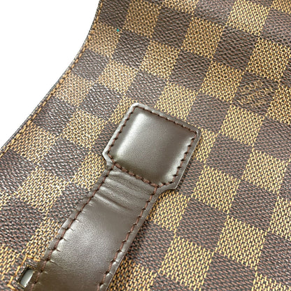 Louis Vuitton Broadway Damier Ebene Leather Brown Shoulder Bag Gold — view 9