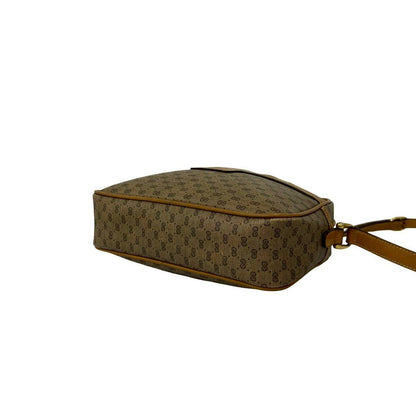 Gucci Vintage Micro GG Logo Leather Mini Shoulder Bag Pochette Brown Camel — view 8