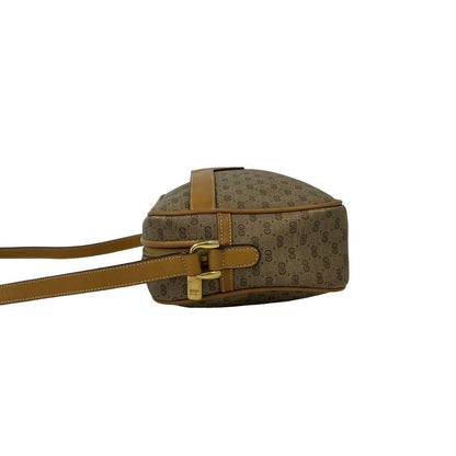 Gucci Vintage Micro GG Logo Leather Mini Shoulder Bag Pochette Brown Camel — view 5