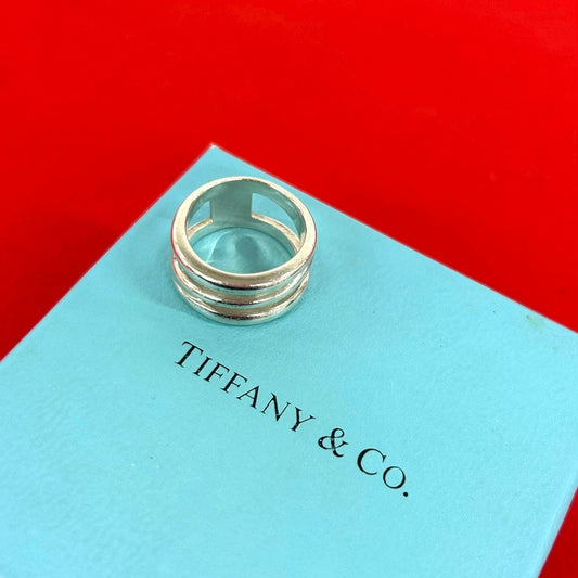 Tiffany & Co Diagonal 925 Sterling Silver Ring