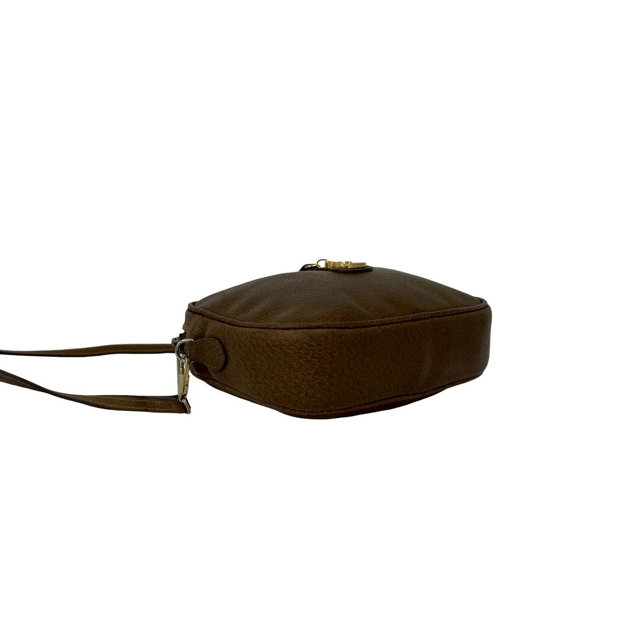 Gucci Vintage Plus Logo Leather Mini Shoulder Bag Brown — view 7