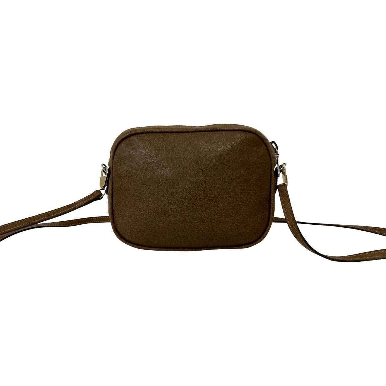 Gucci Vintage Plus Logo Leather Mini Shoulder Bag Brown — view 3