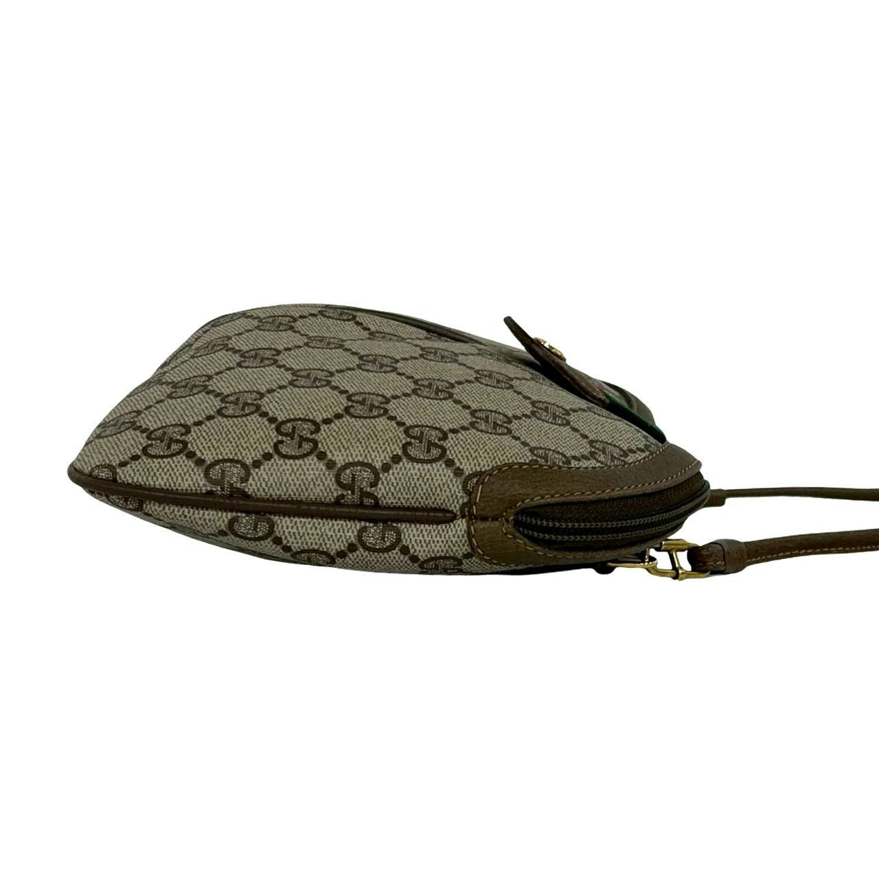 Gucci Vintage Sherry Line GG Logo Leather Mini Shoulder Bag Brown — view 6