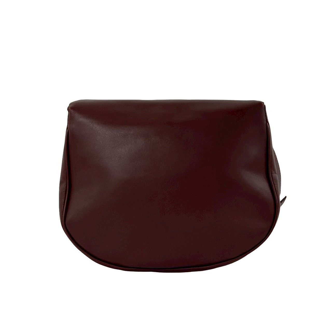 Cartier Vintage Must Line Logo Embossed Leather Shoulder Bag Pochette Bordeaux — view 3
