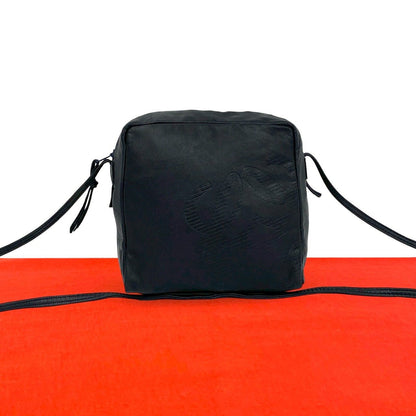 Loewe Vintage Anagram Logo Leather Mini Shoulder Bag Pochette Crossbody Dark