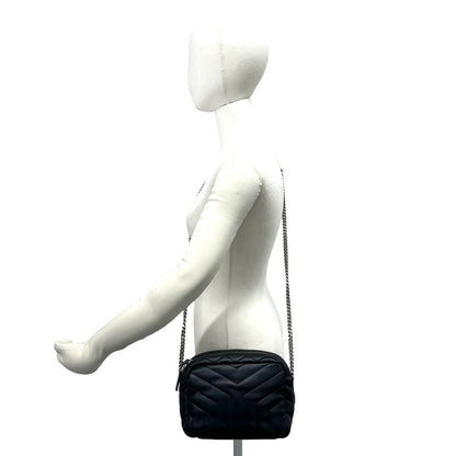 Saint Laurent Paris Lou Bowling Quilted Leather Chain Shoulder Bag Black — view 2