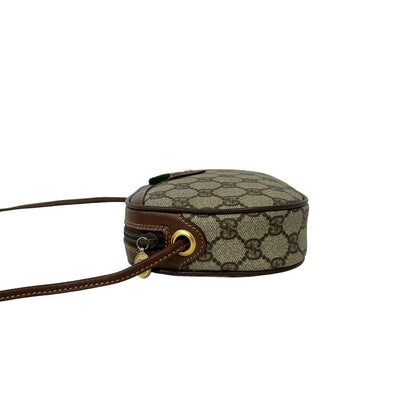 Gucci Vintage Sherry Line GG Logo Leather Mini Shoulder Bag Brown — view 5