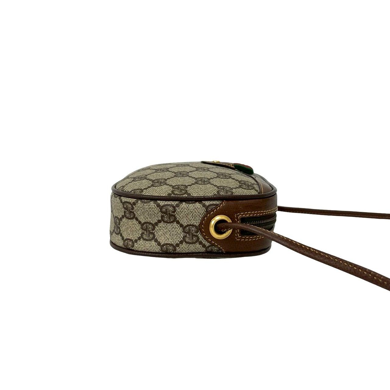 Gucci Vintage Sherry Line GG Logo Leather Mini Shoulder Bag Brown — view 6