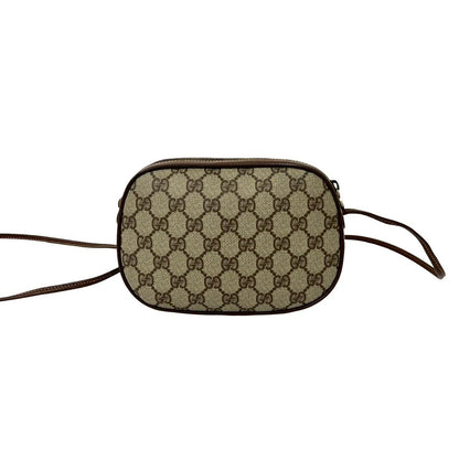 Gucci Vintage Sherry Line GG Logo Leather Mini Shoulder Bag Brown — view 3