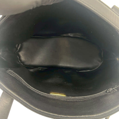 Dior Vintage CD Logo Leather Tote Shoulder Bag Black — view 9