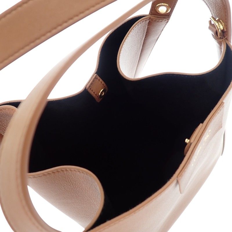 Celine Small Cubo 2-Way Shoulder Bag Calf Brown Soft Tan Gold — view 7
