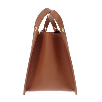 Celine Small Cubo 2-Way Shoulder Bag Calf Brown Soft Tan Gold — view 4
