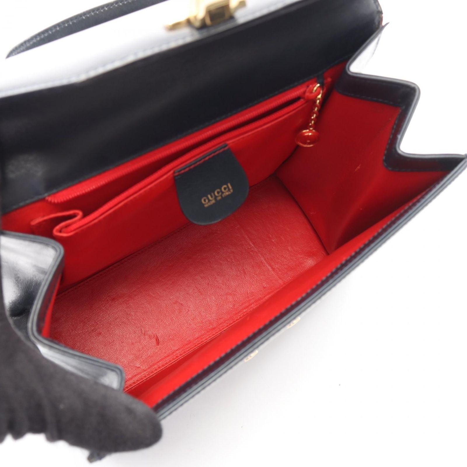 Gucci Handbag Ladylock 2-Way 000 26 Black Leather Shoulder — view 3