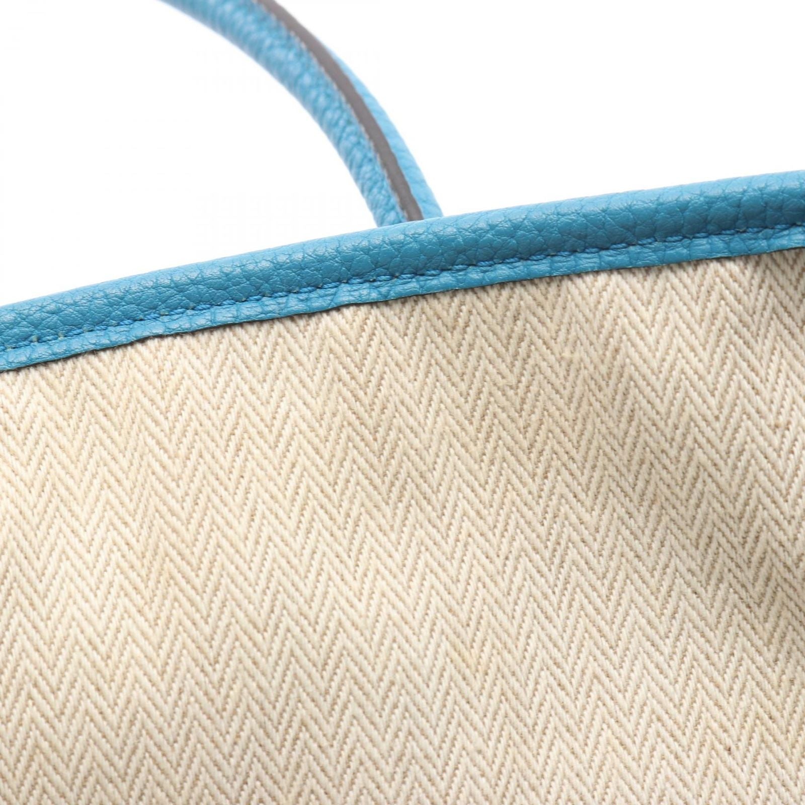 Hermes Tote Garden Party PM Blue Zanzibar Leather — view 6
