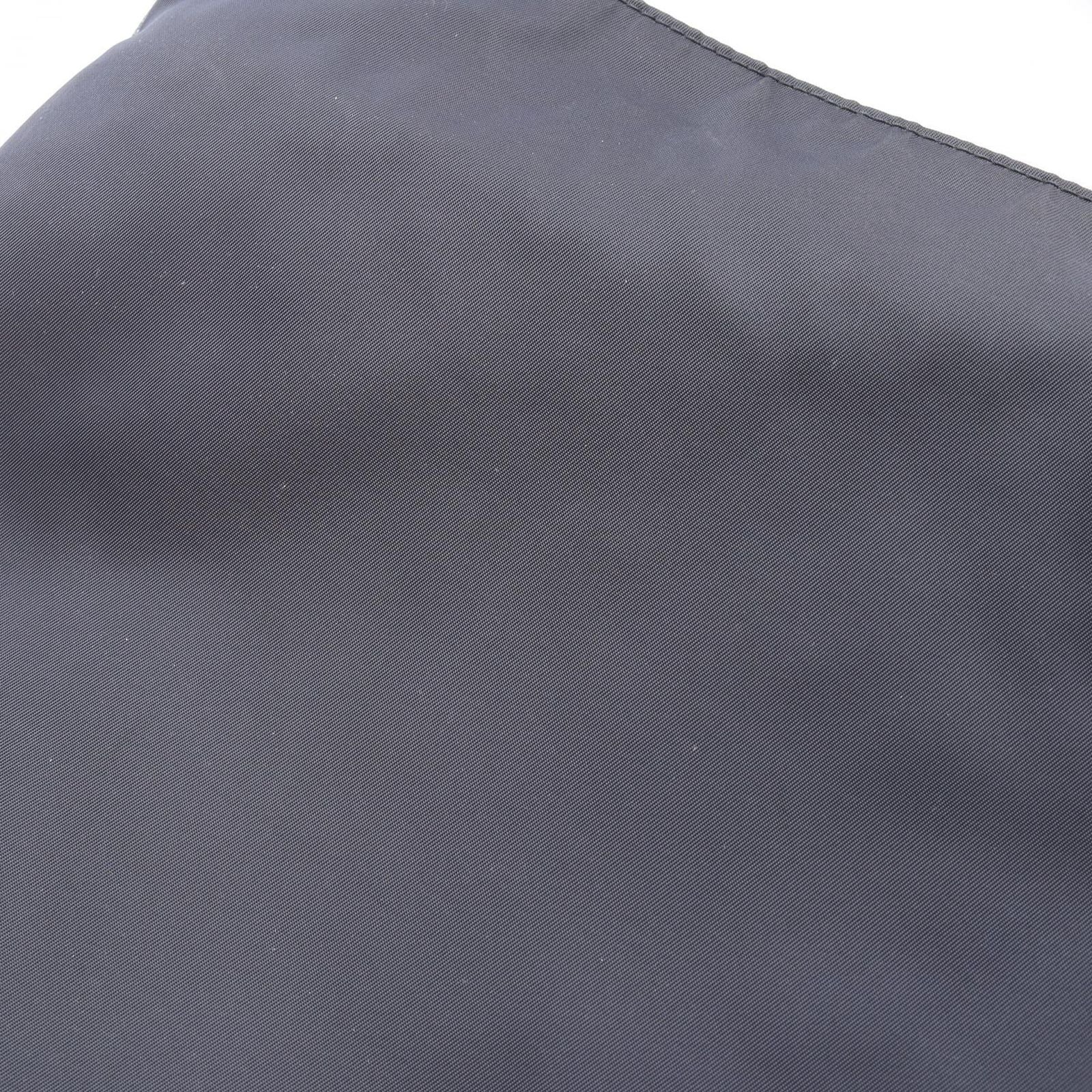 Prada Shoulder Bag Triangle Logo Navy Nylon Saffiano Leather — view 9
