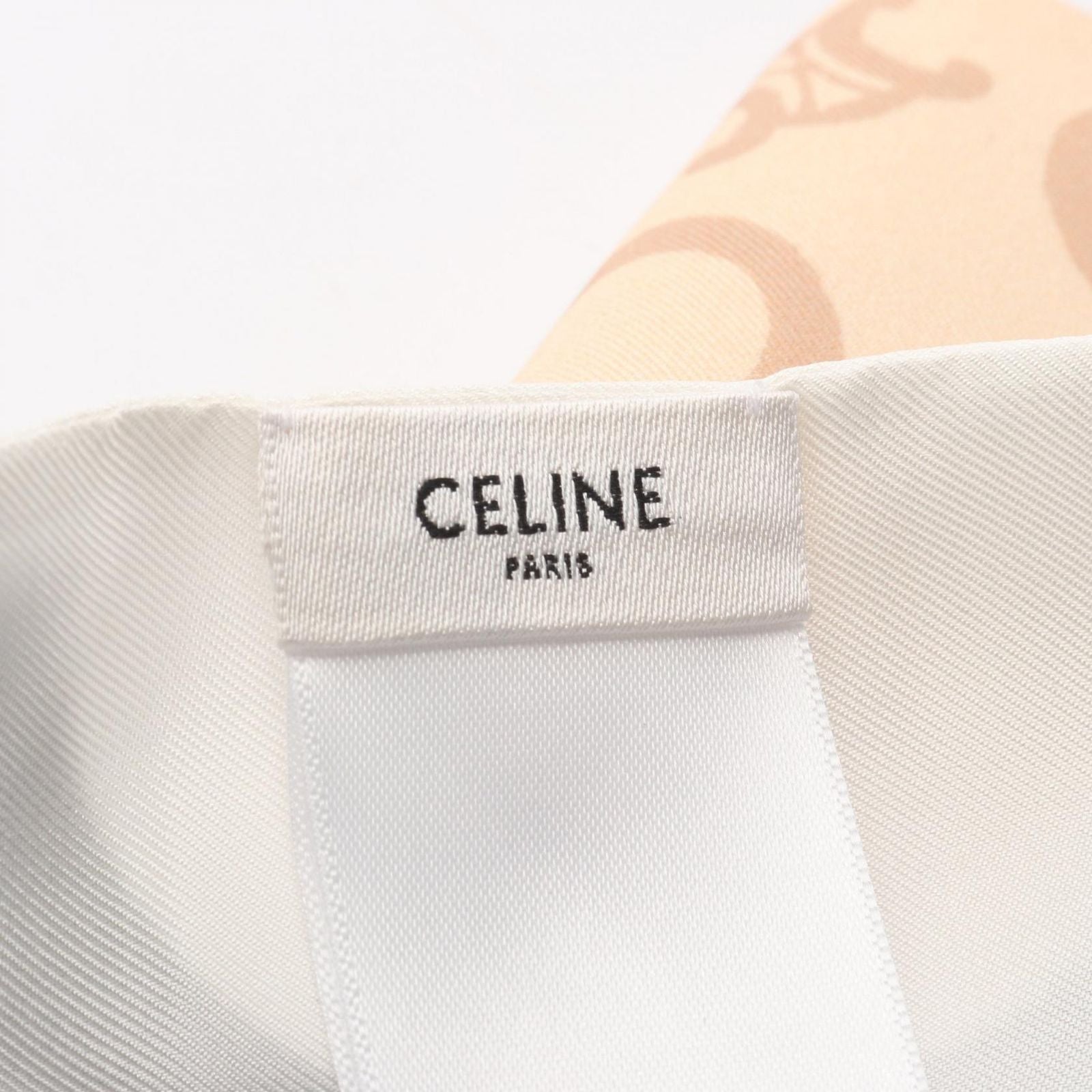 Celine Scarf Triomphe Lavalier Black White Silk — view 4