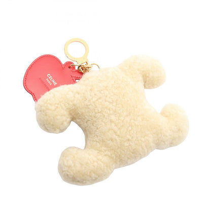 Celine Charm Triomphe Pon Key Ring Natural Red Leather Key Holder — view 2