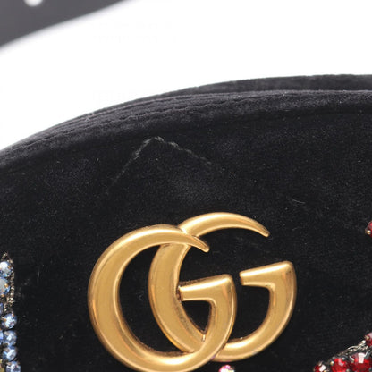 Gucci Waist Bag GG Marmont Line Stone Star Black Fabric Crystal Baltic — view 7