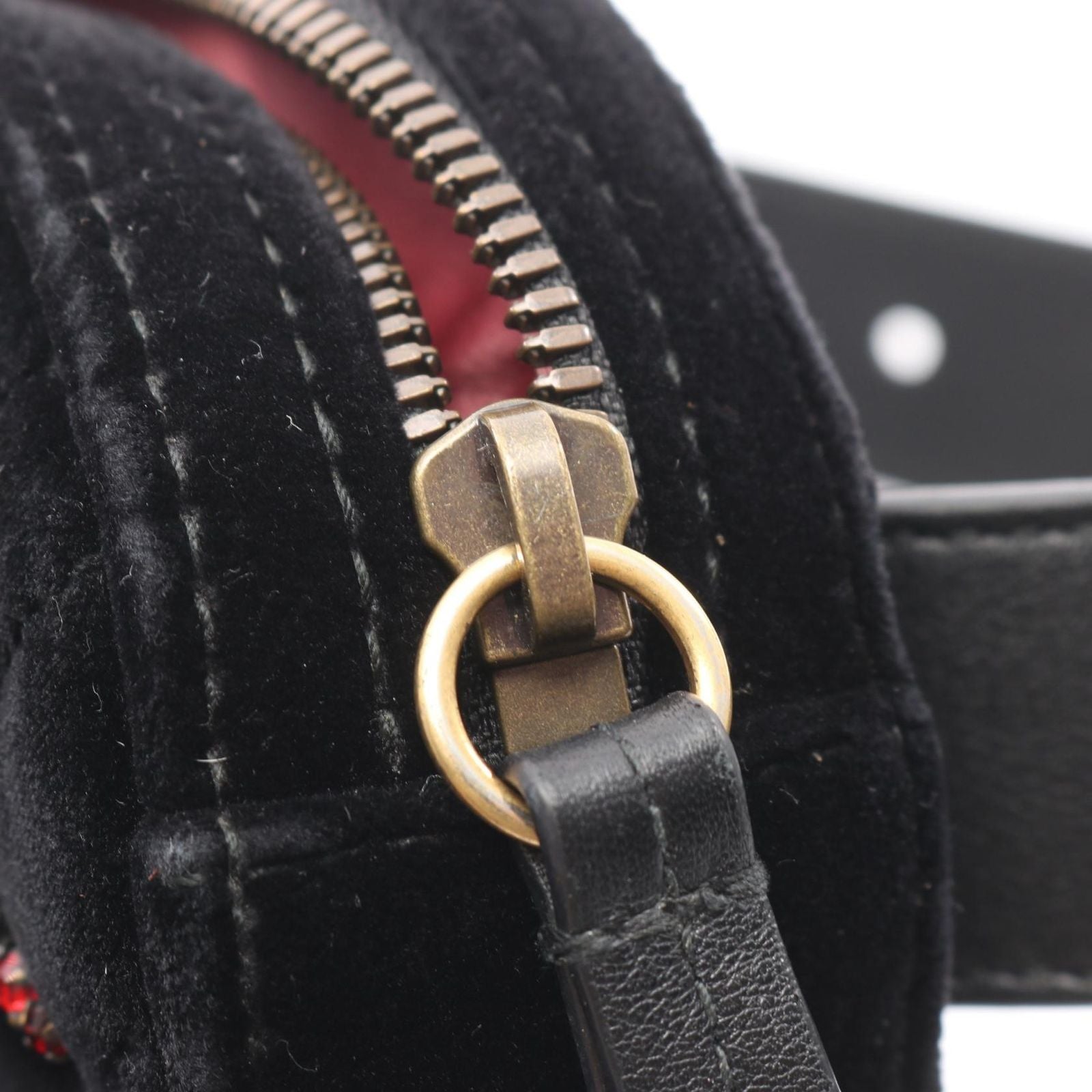 Gucci Waist Bag GG Marmont Line Stone Star Black Fabric Crystal Baltic — view 8