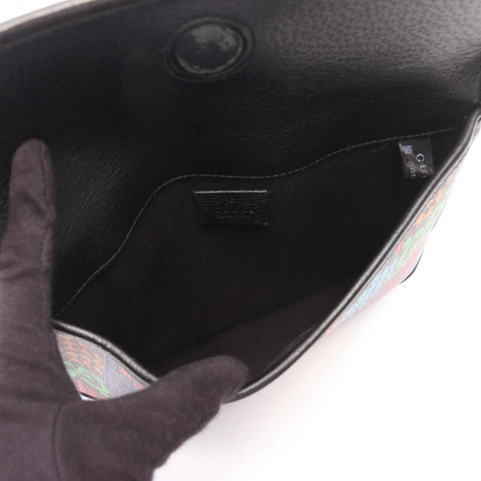 Gucci Waist Bag GG Psychedelic Black Multi Canvas Leather — view 3
