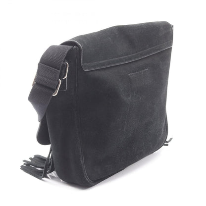 Saint Laurent Paris Shoulder Bag Fringe Black Suede — view 2
