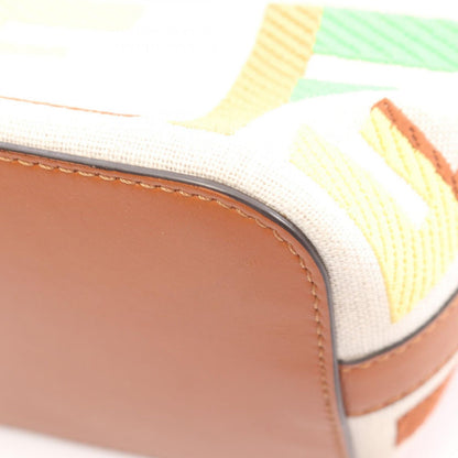 Fendi Handbag Mini Montresor 2-Way Natural Brown Multi Canvas Leather — view 6