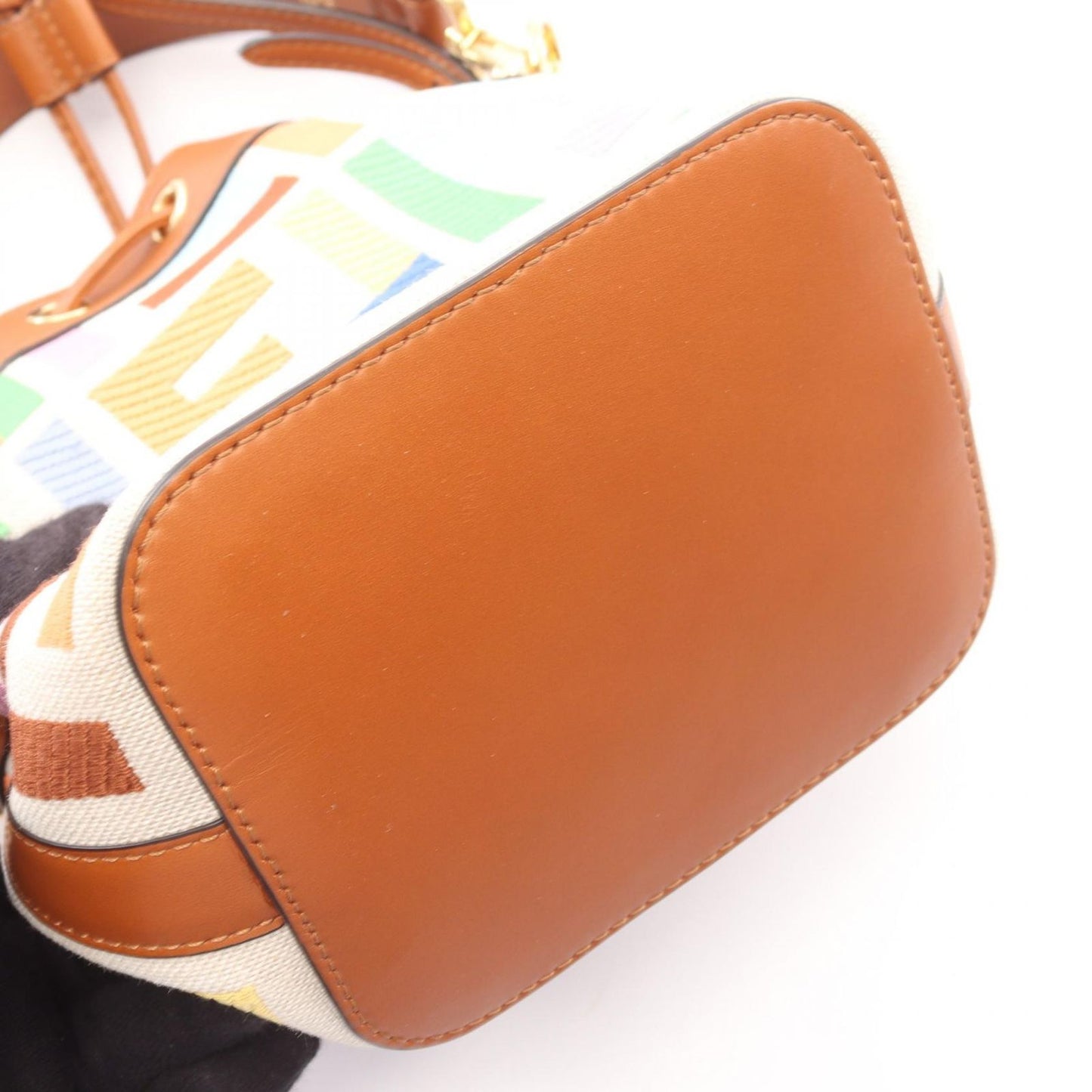 Fendi Handbag Mini Montresor 2-Way Natural Brown Multi Canvas Leather — view 7