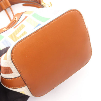 Fendi Handbag Mini Montresor 2-Way Natural Brown Multi Canvas Leather — view 7