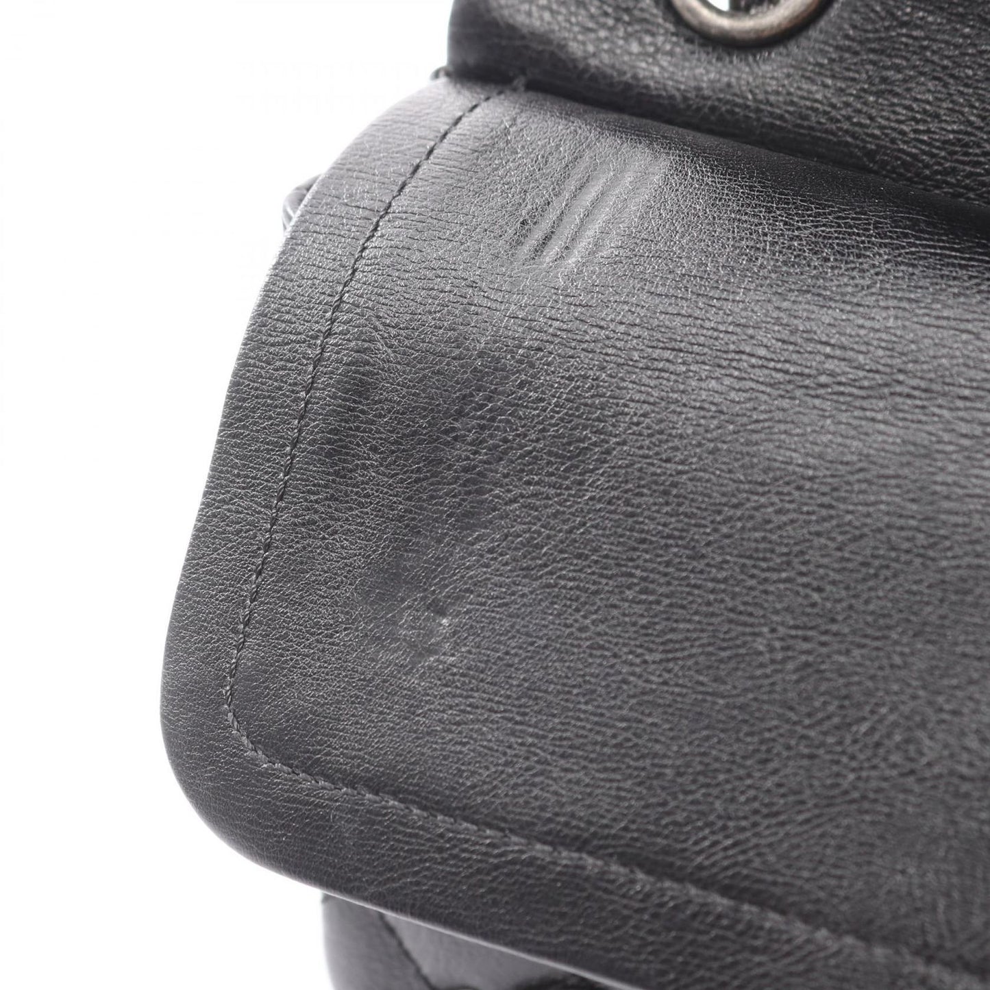 Chanel Shoulder Bag 2.55 Quilted Mademoiselle Chain Double Flap Black Leather — view 6