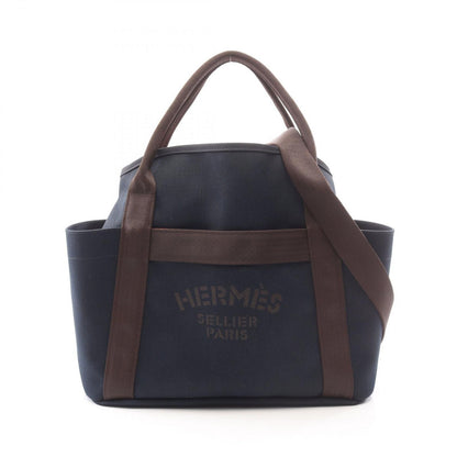 Hermes Tote Sac Panthere Jou Gourme 2-Way Blue Navy Canvas Sac Jou Fou