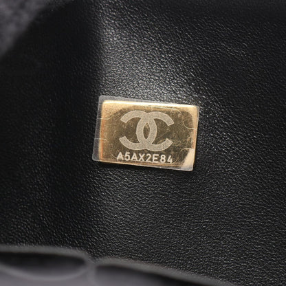 Chanel Shoulder Bag Quilted Double Flap Pink Gold Black Lambskin Chain — view 5