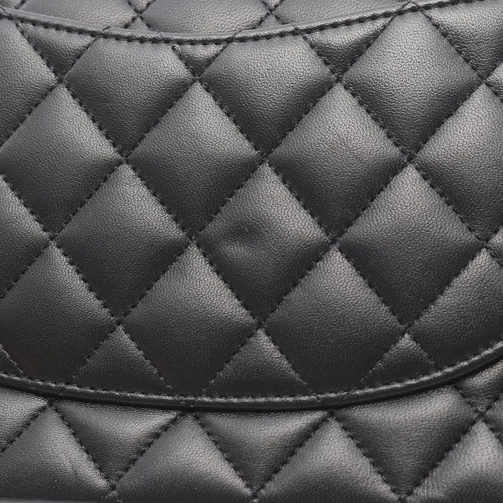 Chanel Shoulder Bag Quilted Double Flap Pink Gold Black Lambskin Chain — view 8