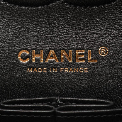 Chanel Shoulder Bag Quilted Double Flap Pink Gold Black Lambskin Chain — view 4