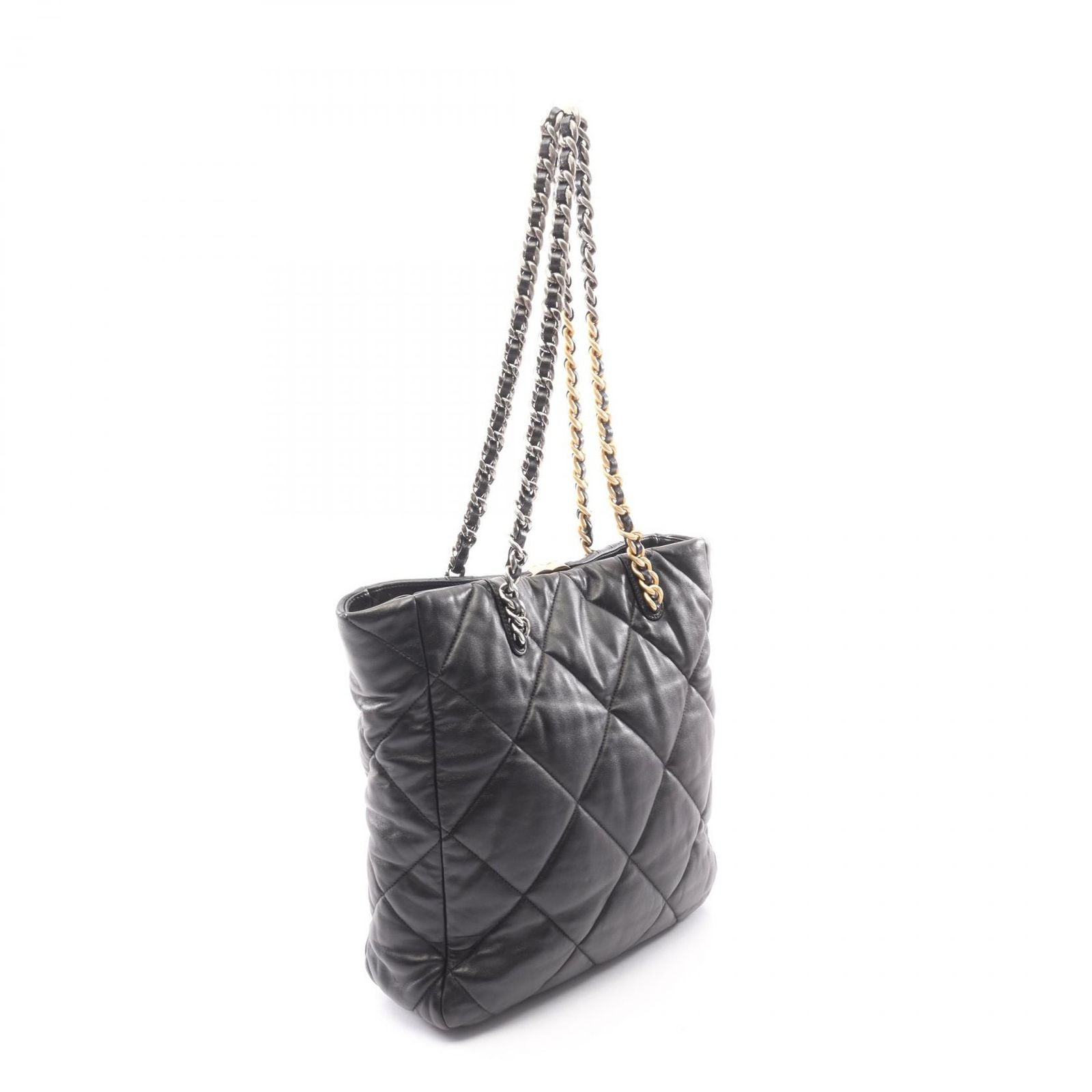 Chanel Shoulder Bag 19 Black Lambskin 19 Quilted Chain — view 2