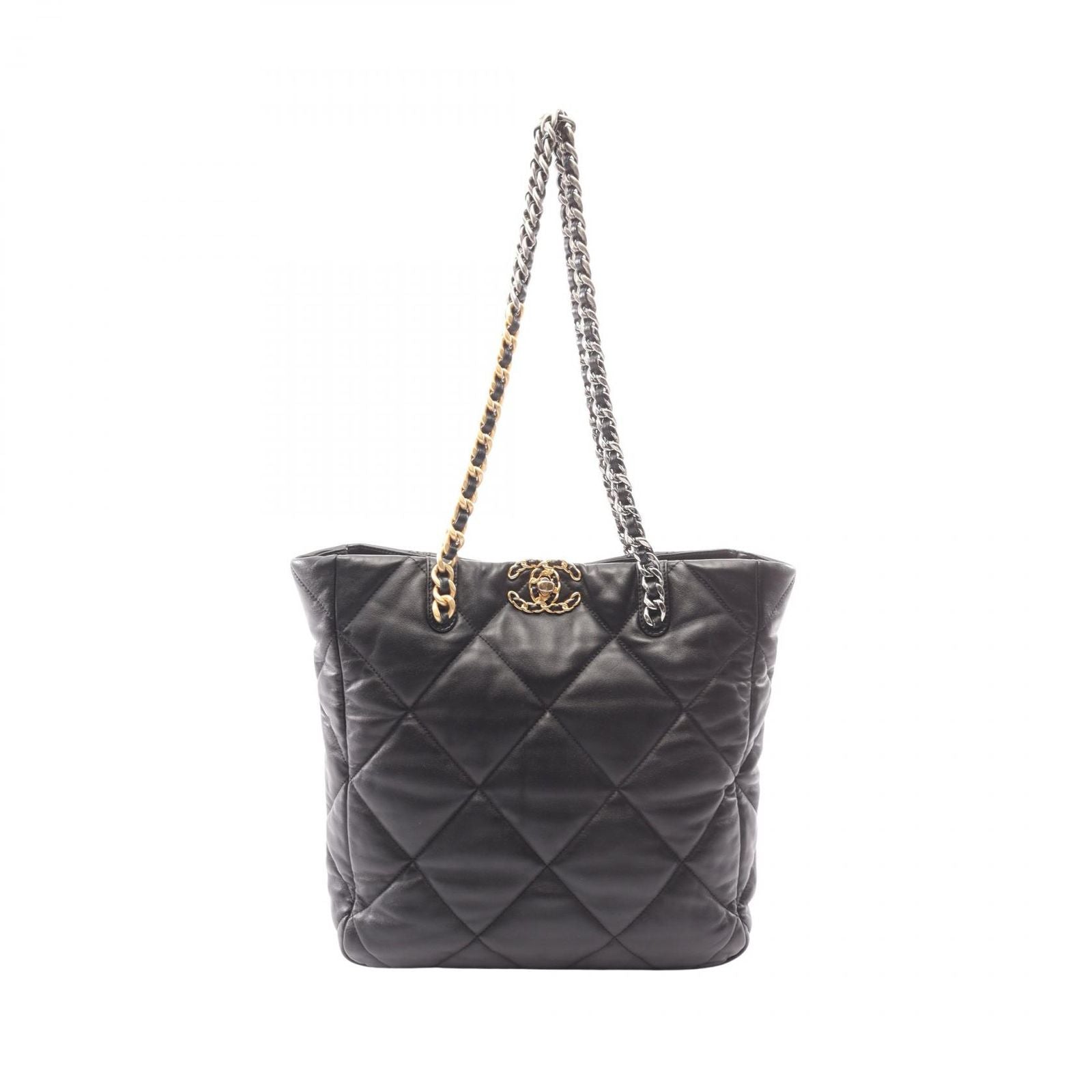 Chanel Shoulder Bag 19 Black Lambskin 19 Quilted Chain