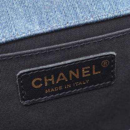 Chanel Shoulder Bag Patchwork Denim Blue Chain — view 4